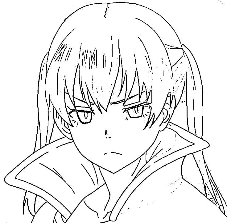 Coloriage Fire Force Tamaki Kotatsu