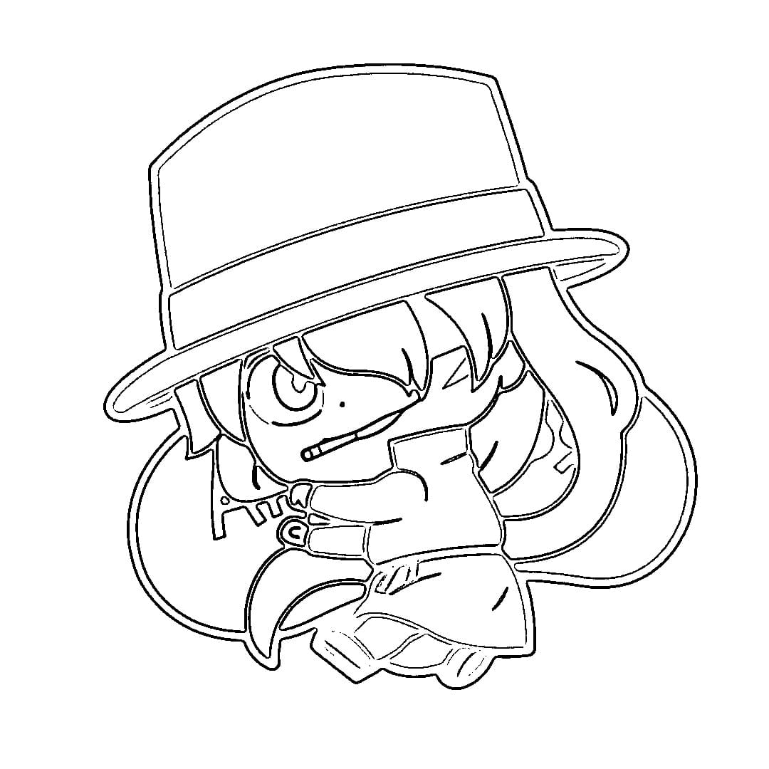 Coloriage Gin Chibi
