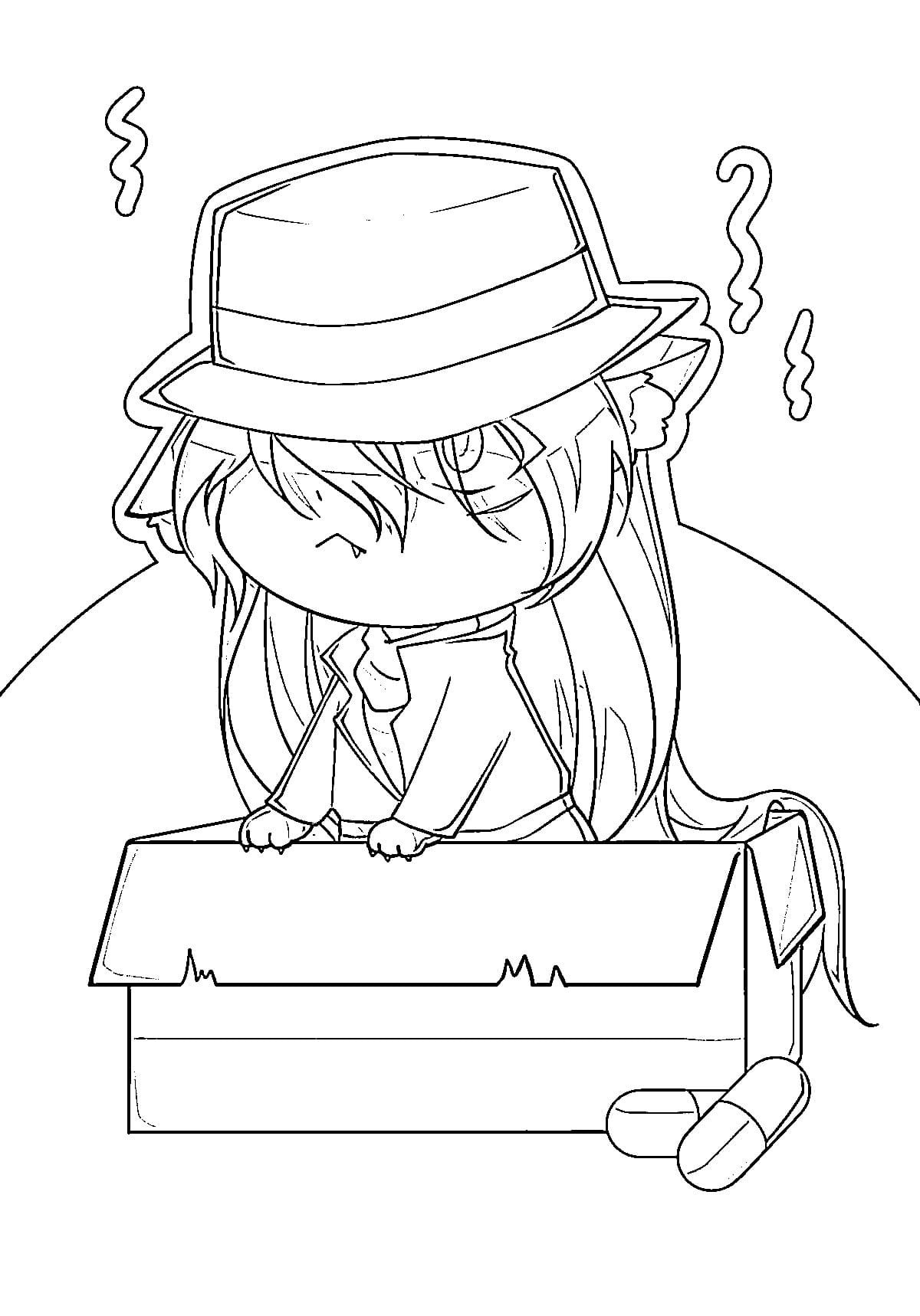 Coloriage Gin Chibi mignon