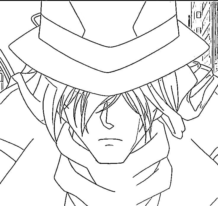 Coloriage Gin dans Anime Conan