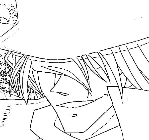 Coloriage Gin de Anime Detective Conan