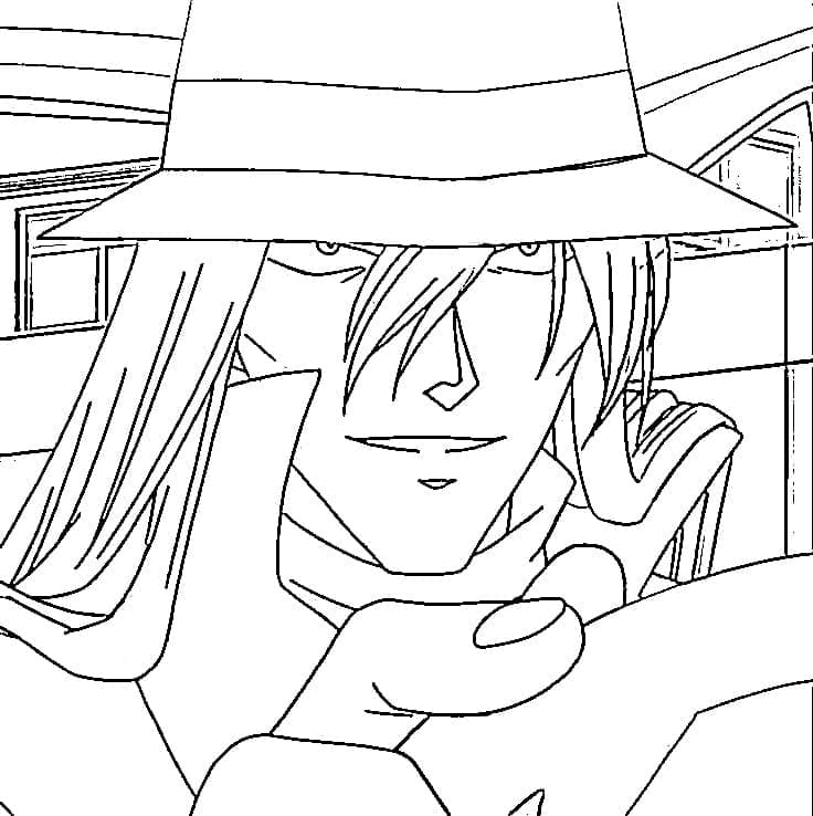 Coloriage Gin de Detective Conan