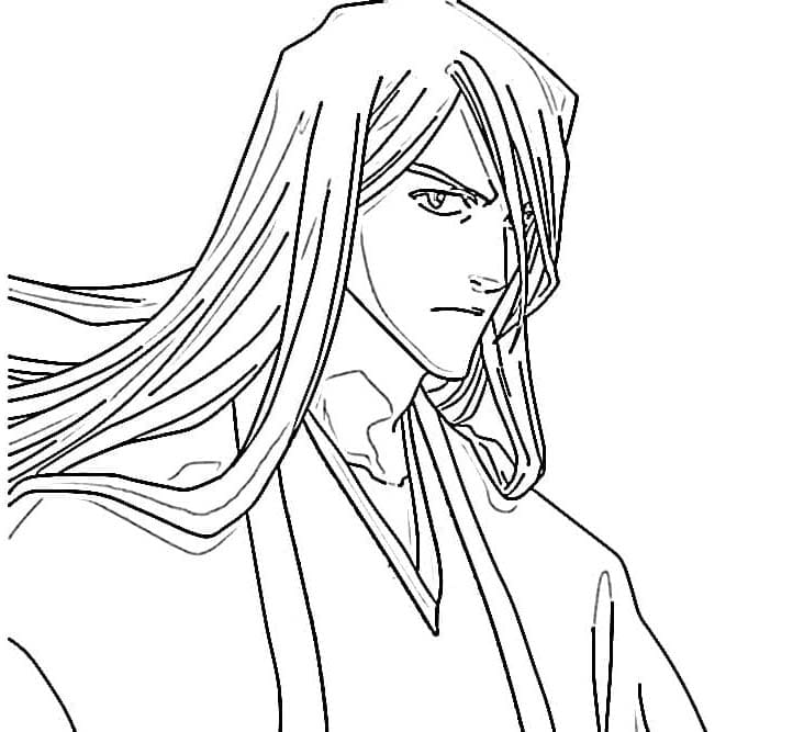 Coloriage Jûshirô Ukitake de Bleach