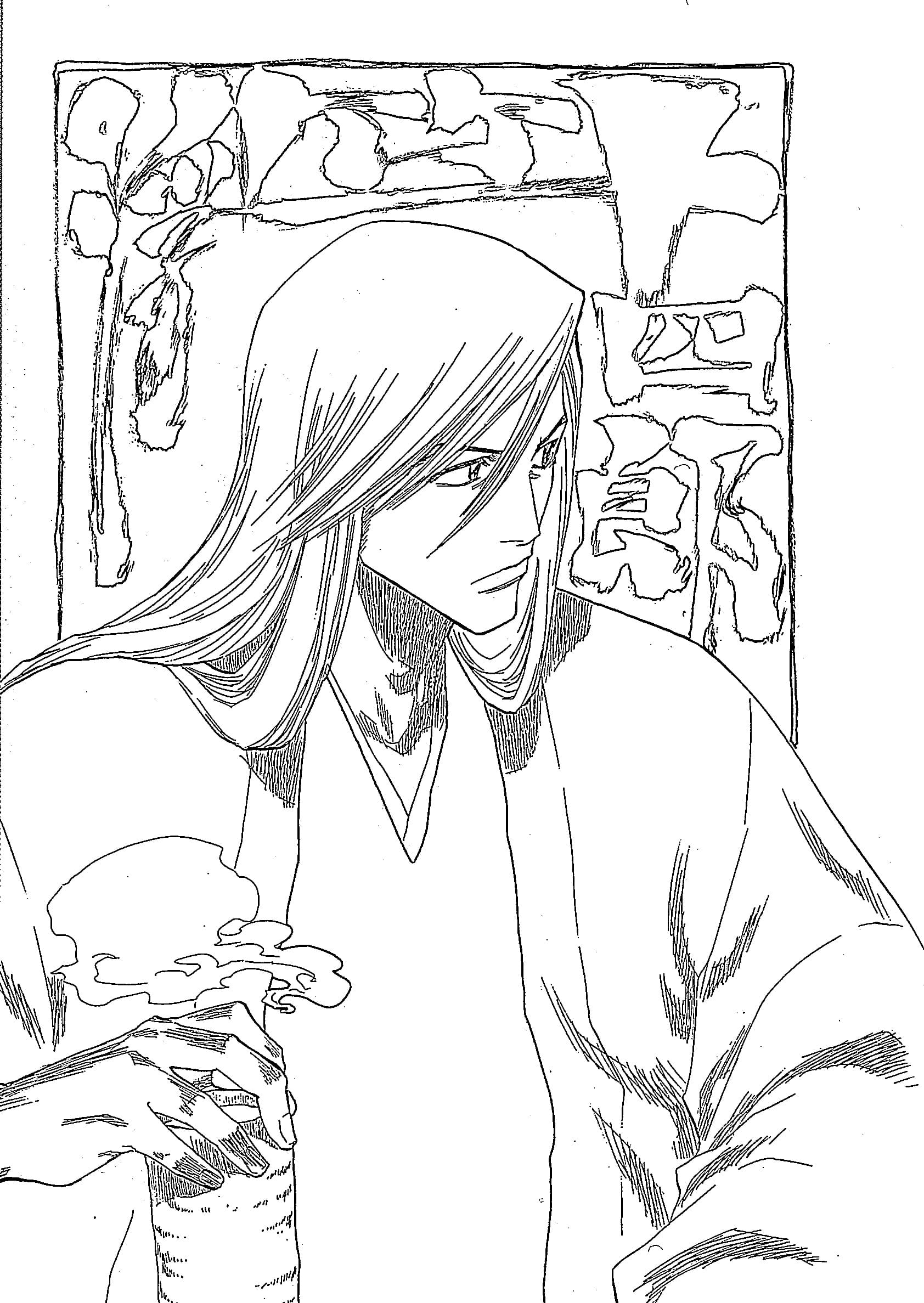 Coloriage Jûshirô Ukitake détente