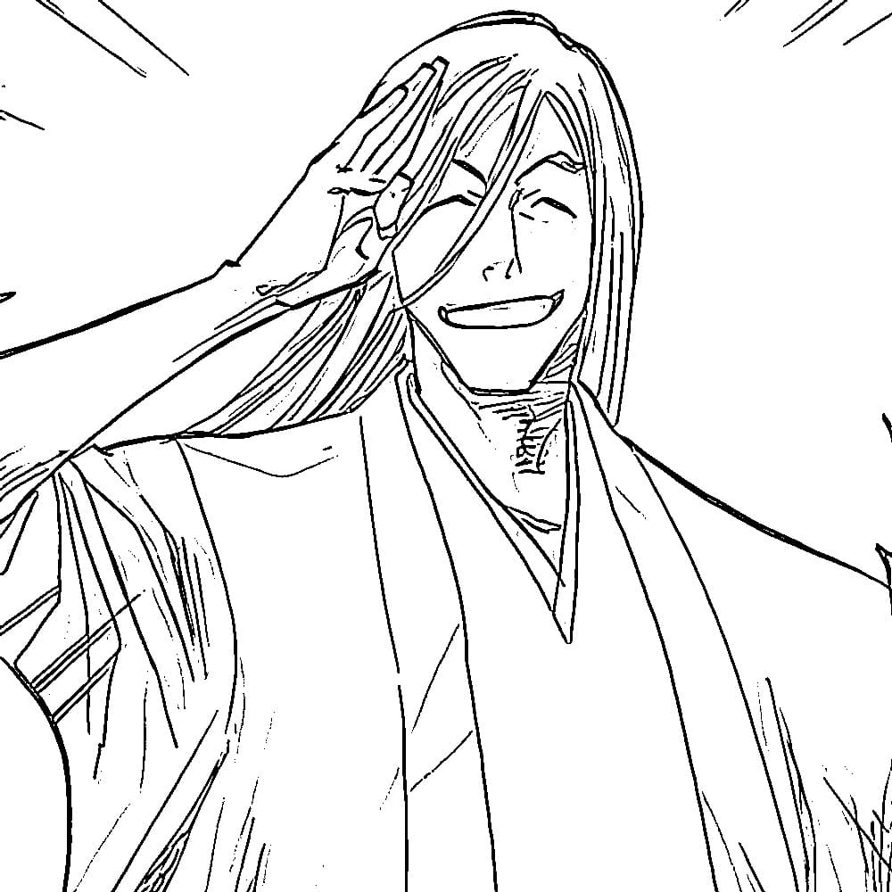 Coloriage Jûshirô Ukitake drôle