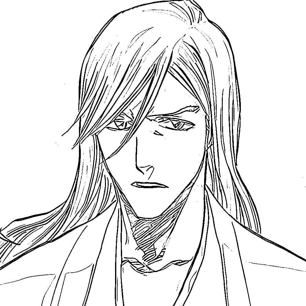 Coloriage Jûshirô Ukitake en colère