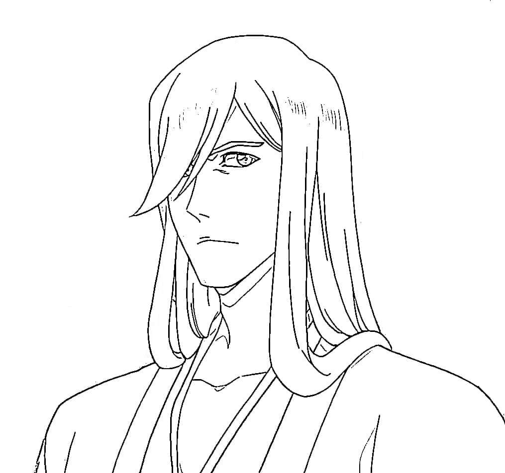 Coloriage Jûshirô Ukitake est Cool