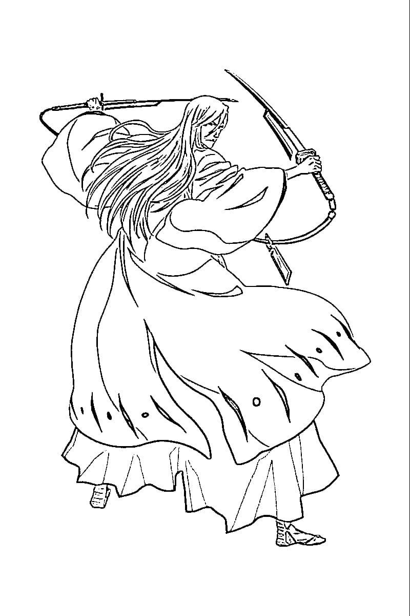 Coloriage Jûshirô Ukitake incroyable