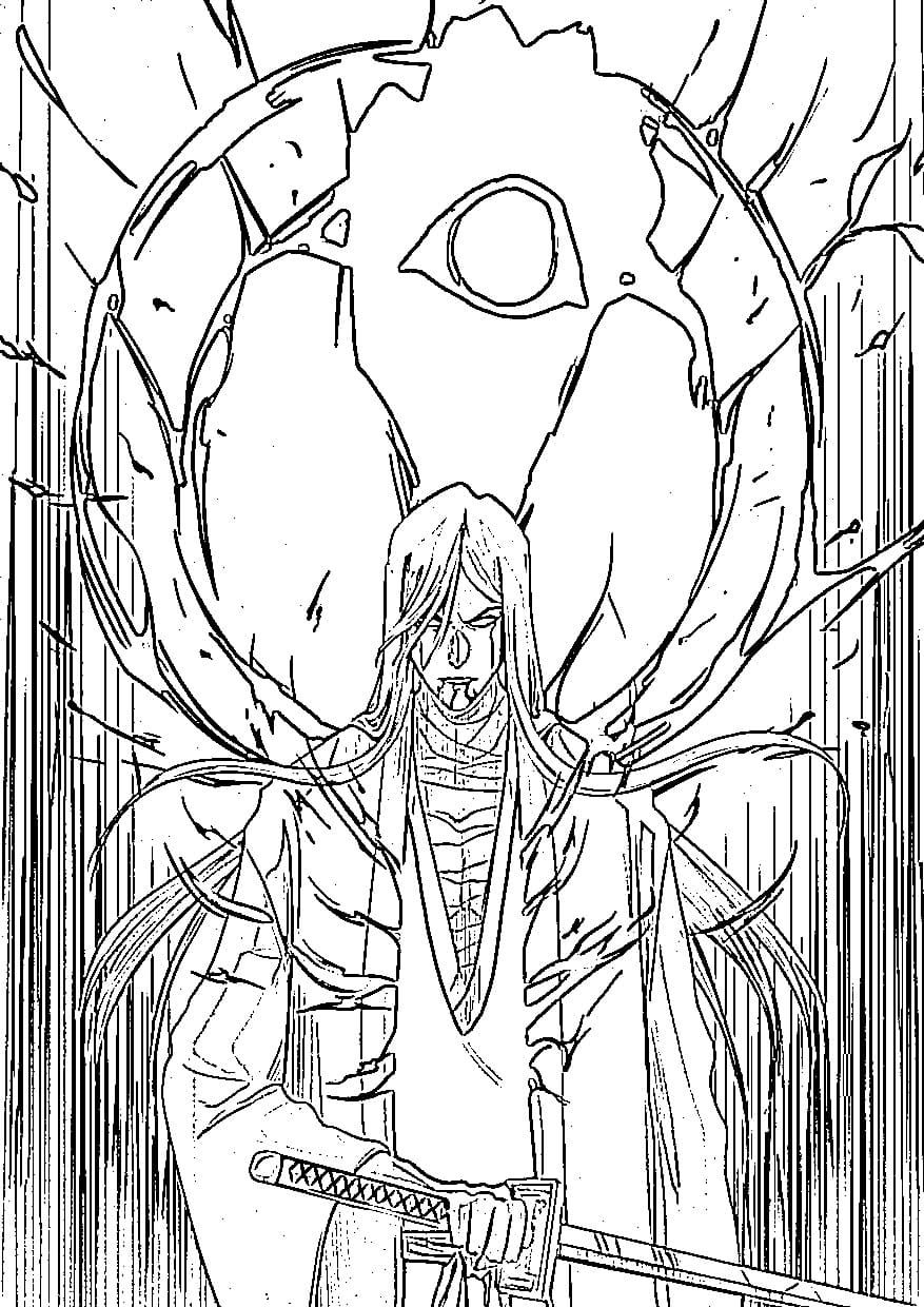 Coloriage Jûshirô Ukitake sérieux