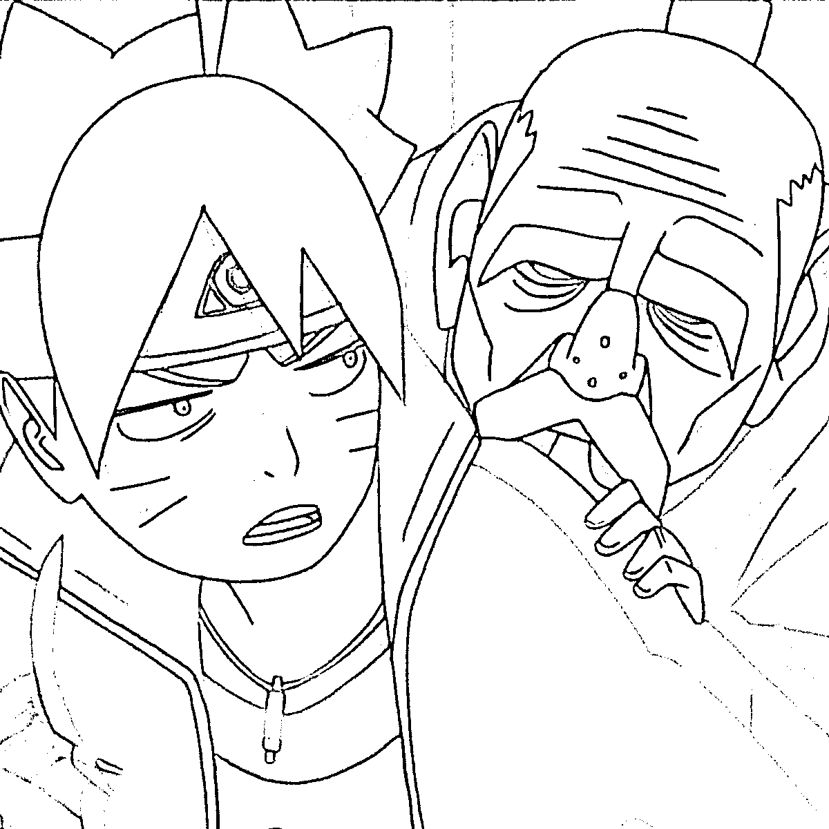 Coloriage Ônoki et Boruto Coloriage Ônoki et Boruto