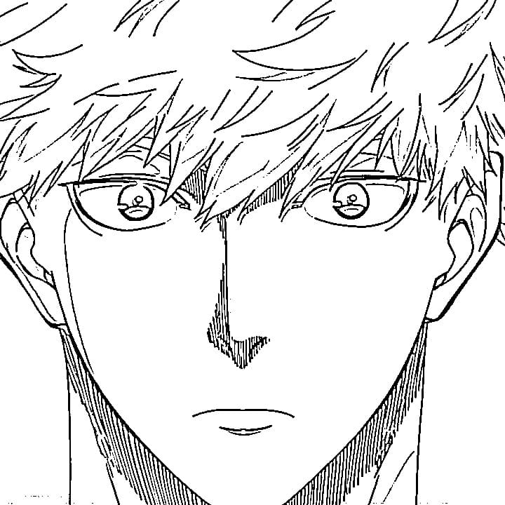 Coloriage Rensuke Kunigami affronter