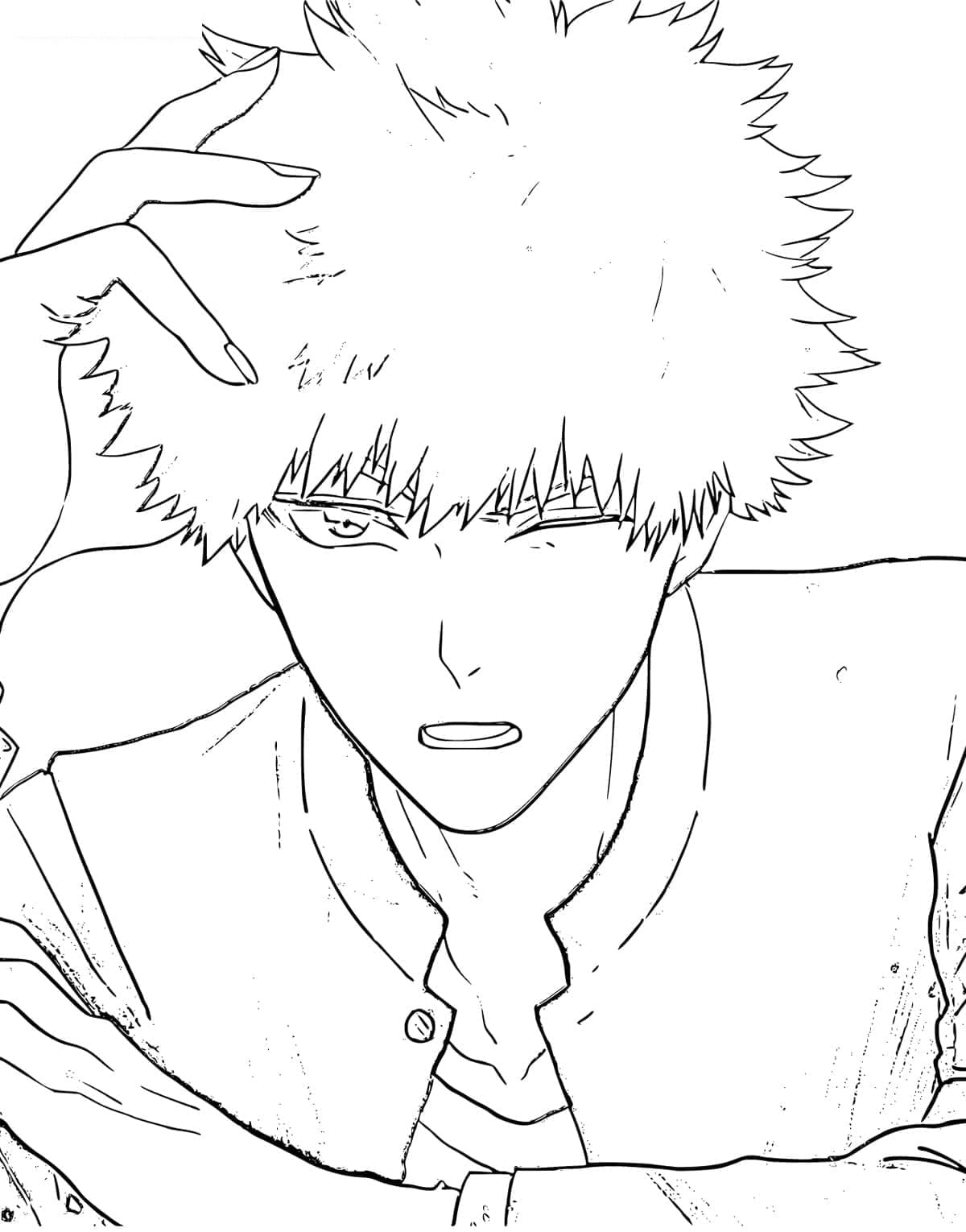 Coloriage Rensuke Kunigami Blue Lock