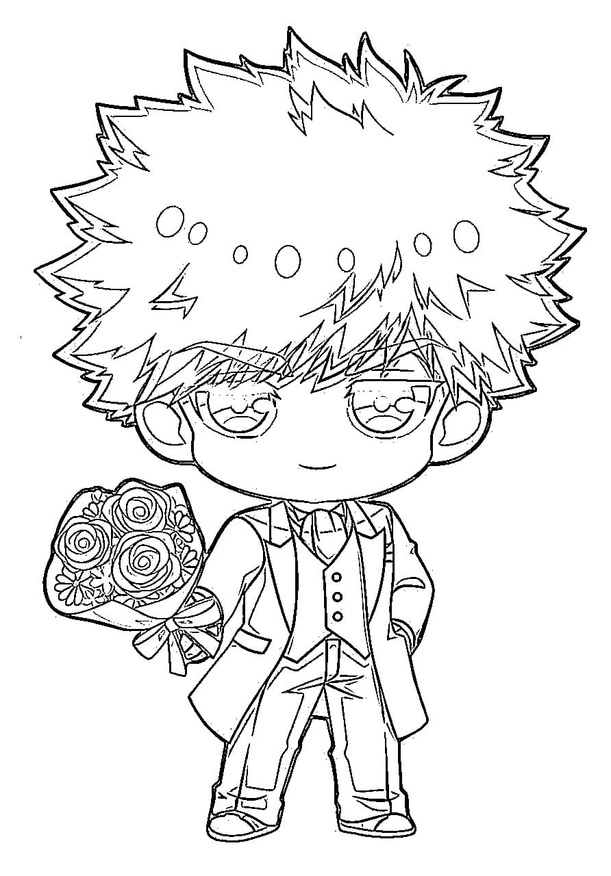 Coloriage Rensuke Kunigami chibi