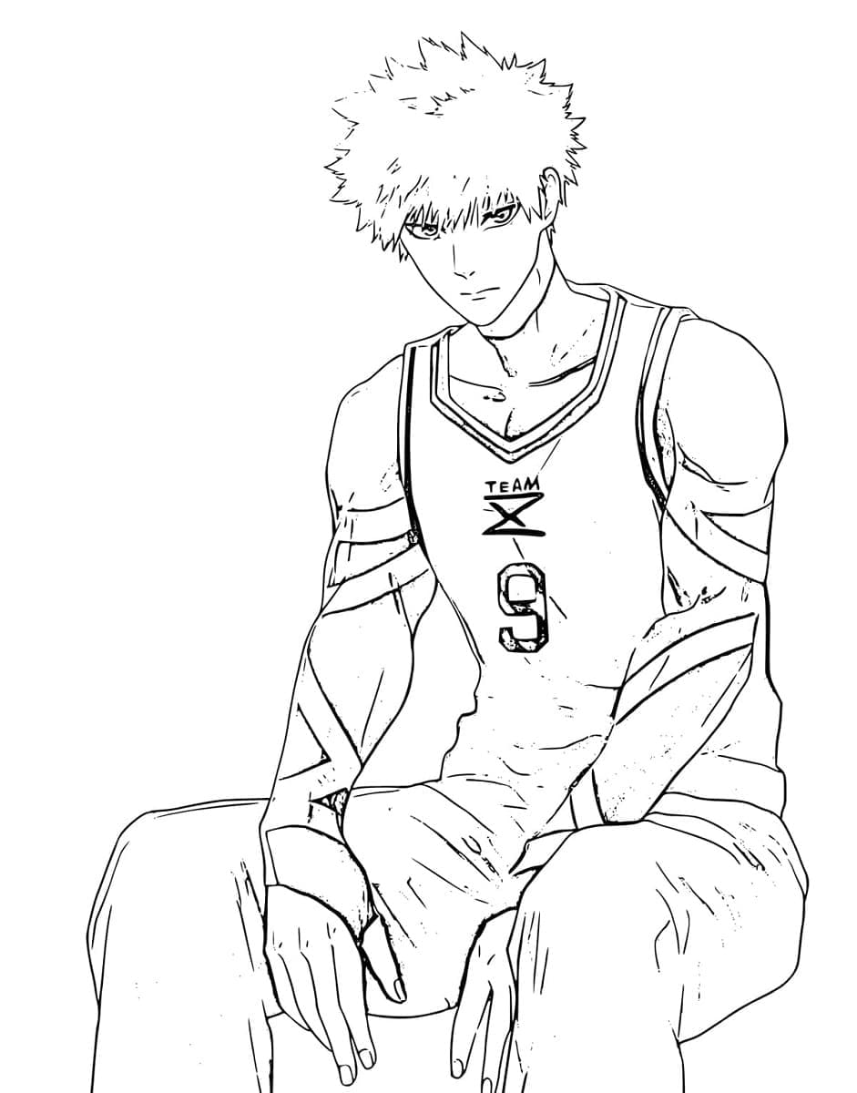 Coloriage Rensuke Kunigami dans Anime Blue Lock