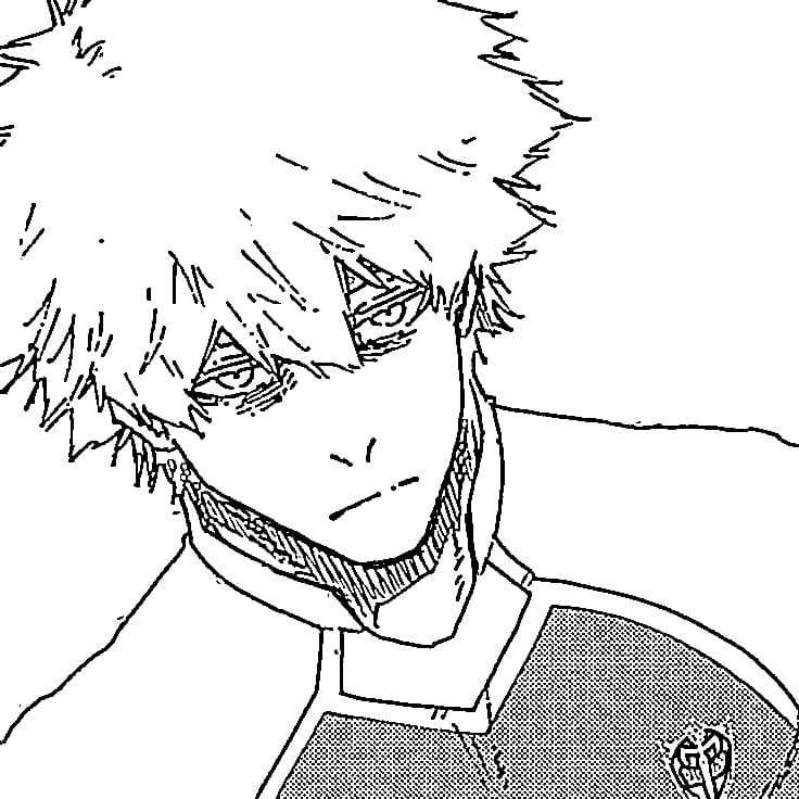 Coloriage Rensuke Kunigami dormir