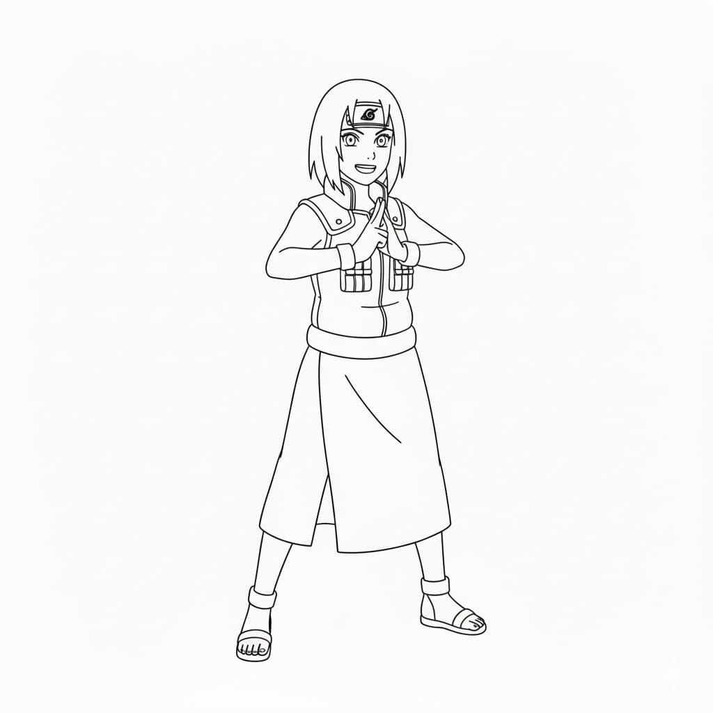 Coloriage Rin Nohara compétence