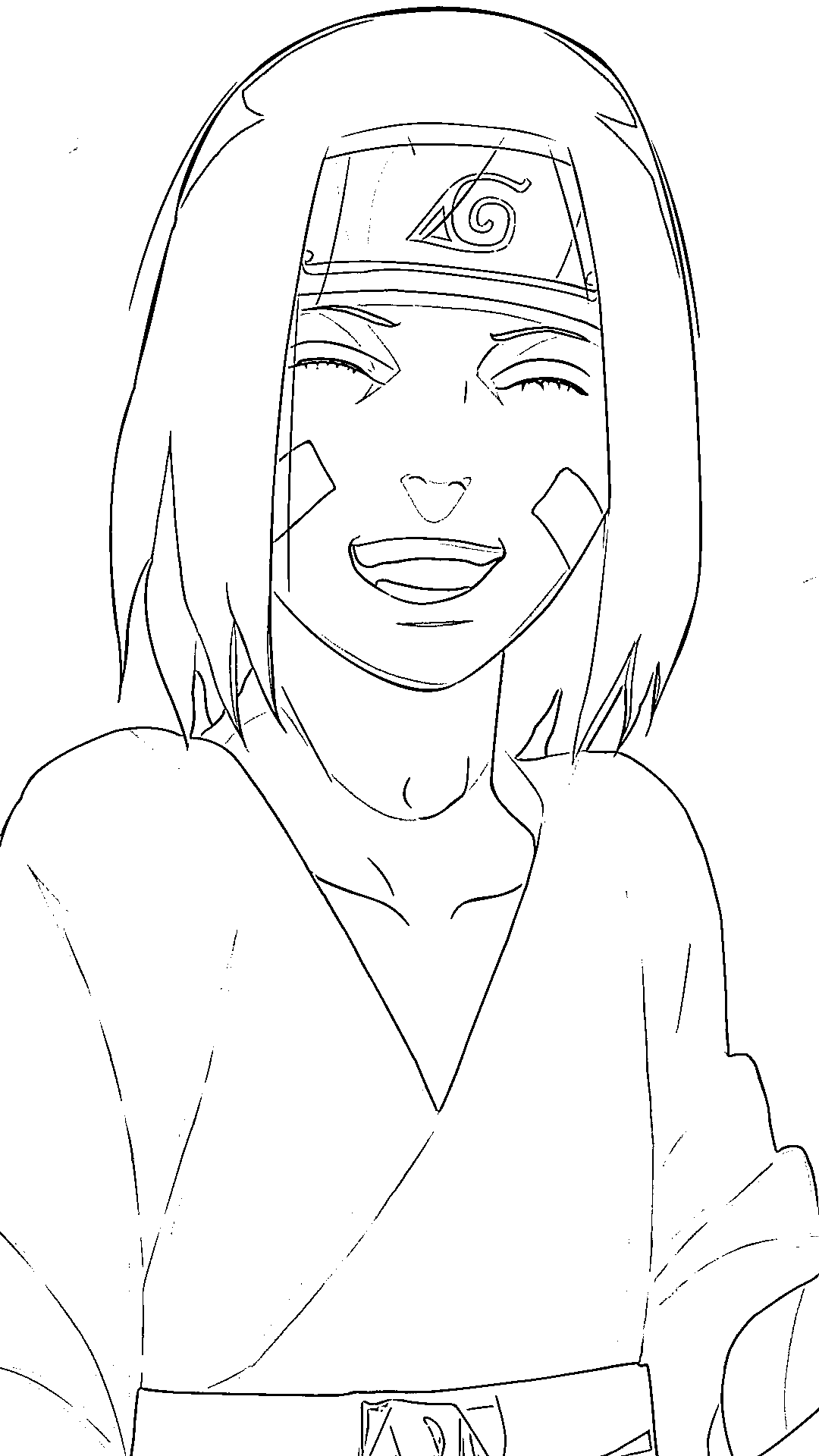 Coloriage Rin Nohara sourire