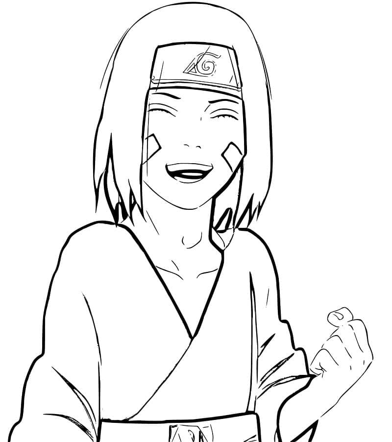 Coloriage Souriante Rin Nohara