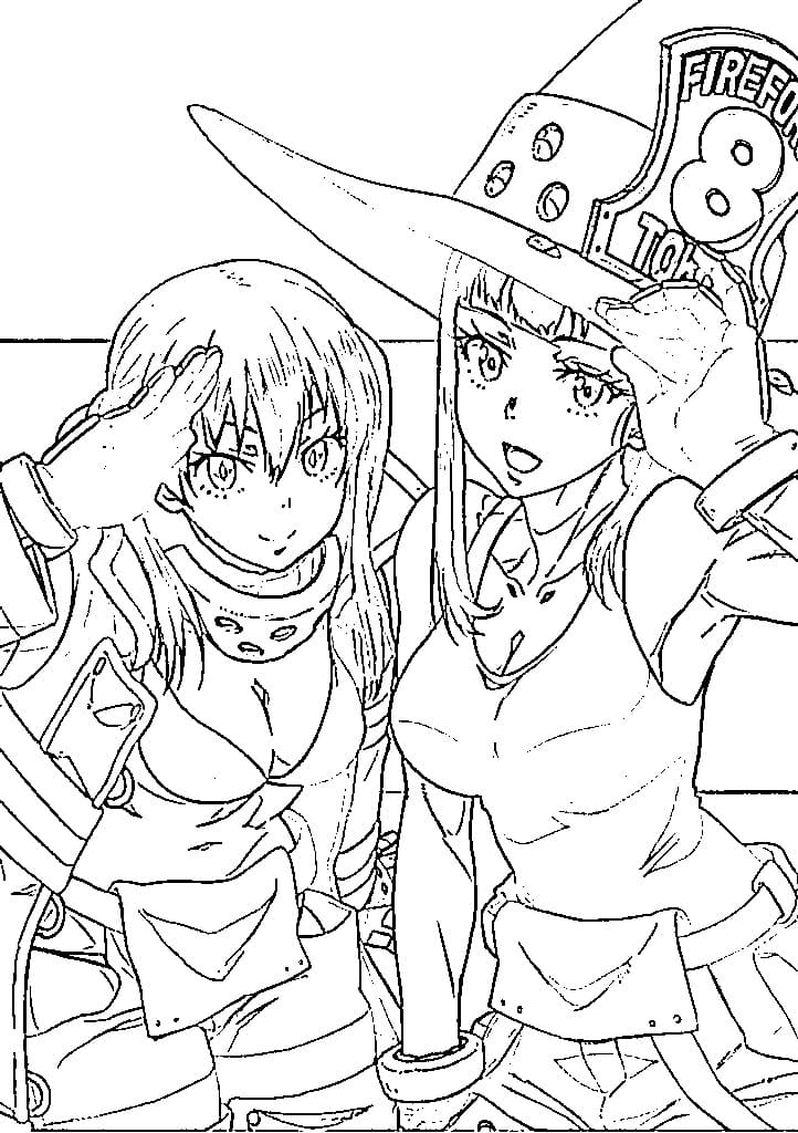 Coloriage Tamaki Kotatsu amicale