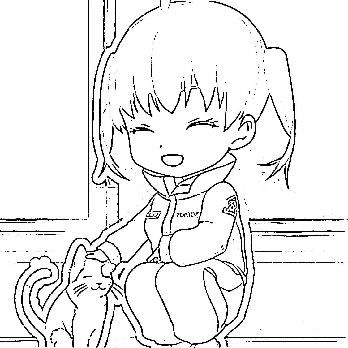 Coloriage Tamaki Kotatsu chibi mignon