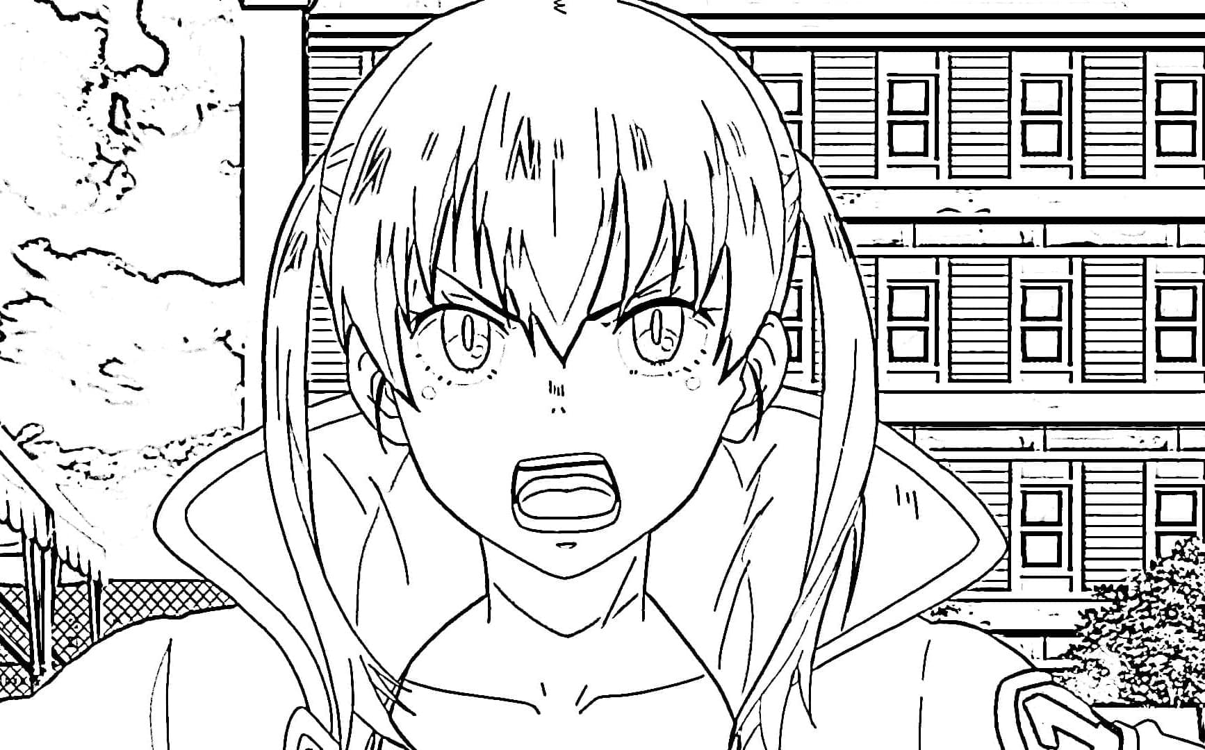 Coloriage Tamaki Kotatsu de Anime Fire Force