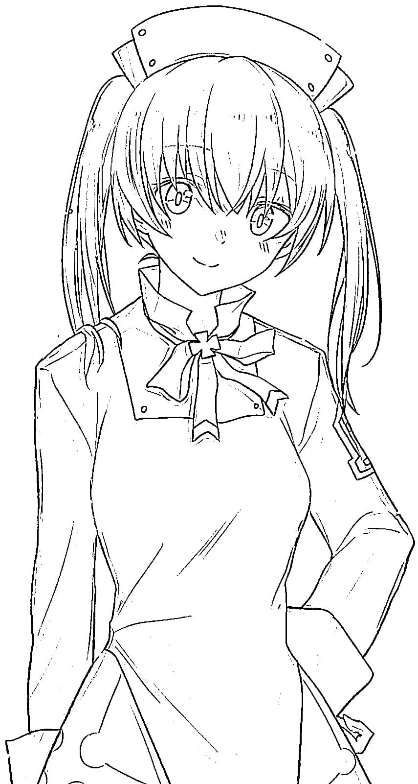 Coloriage Tamaki Kotatsu infirmière