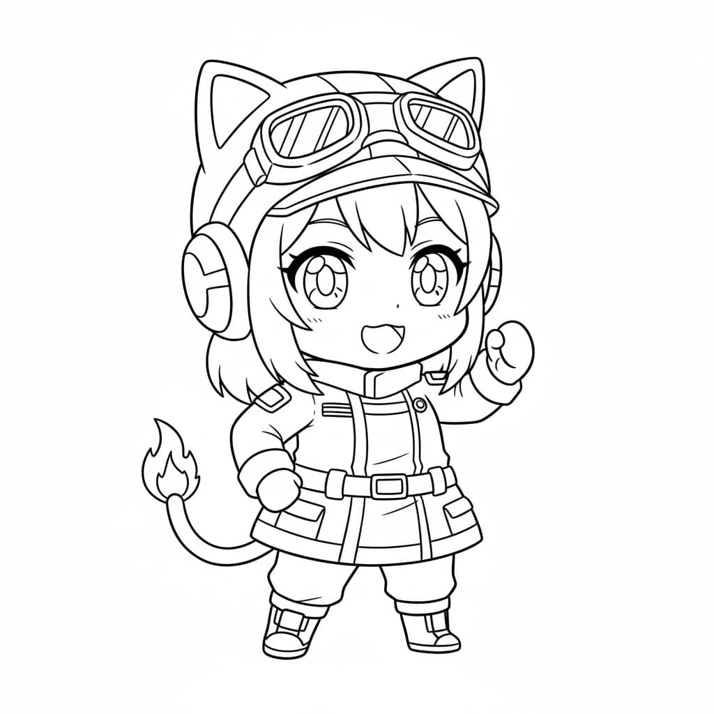Coloriage Tamaki Kotatsu très mignon
