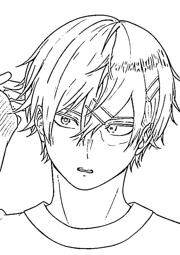 Coloriage Todoroki Shouto affronter