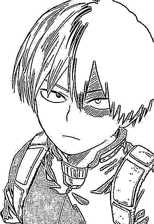 Coloriage Todoroki Shouto c'est cool