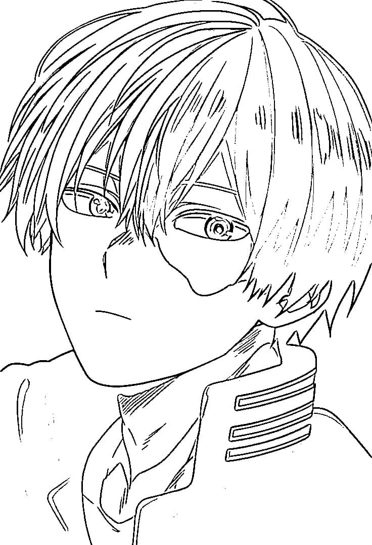 Coloriage Todoroki Shouto cool