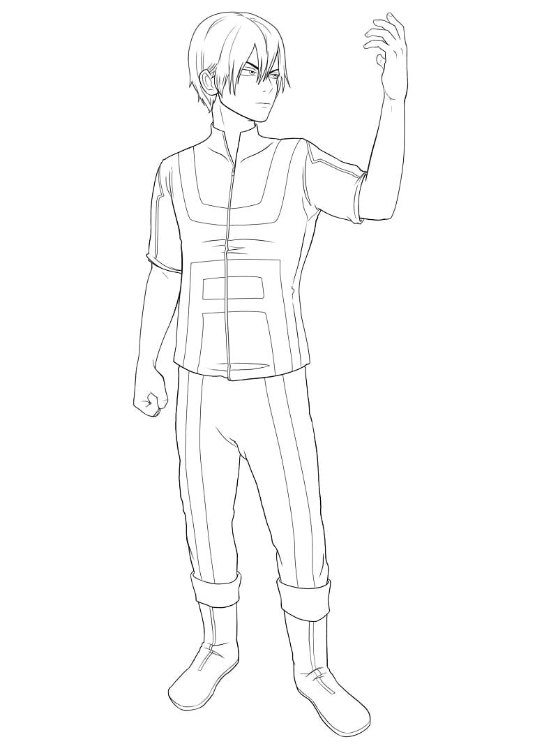 Coloriage Todoroki Shouto dans My Hero Academia Anime