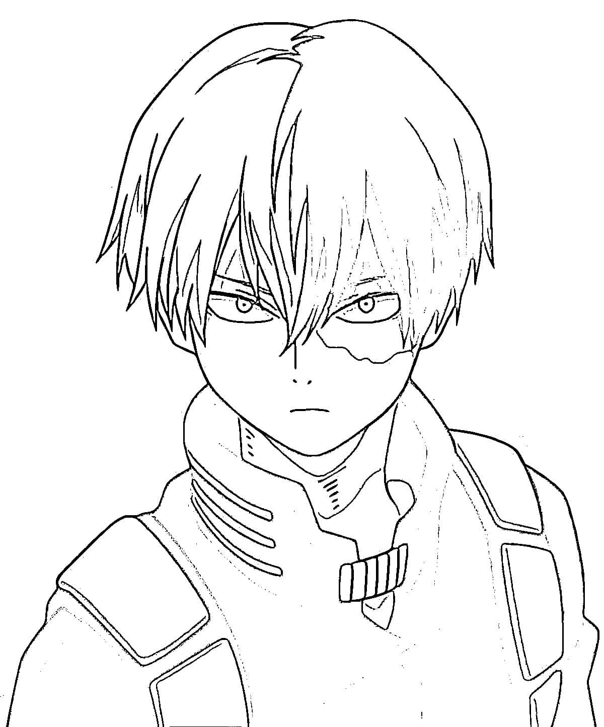 Coloriage Todoroki Shouto