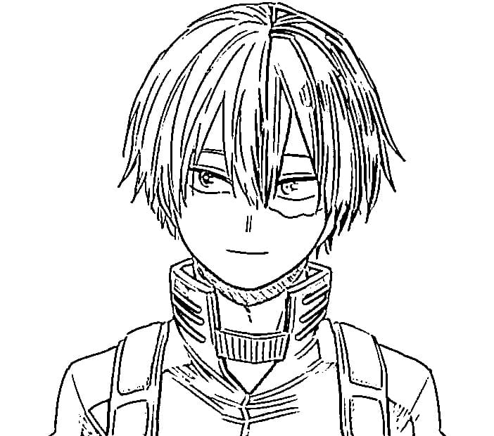 Coloriage Todoroki Shouto heureux