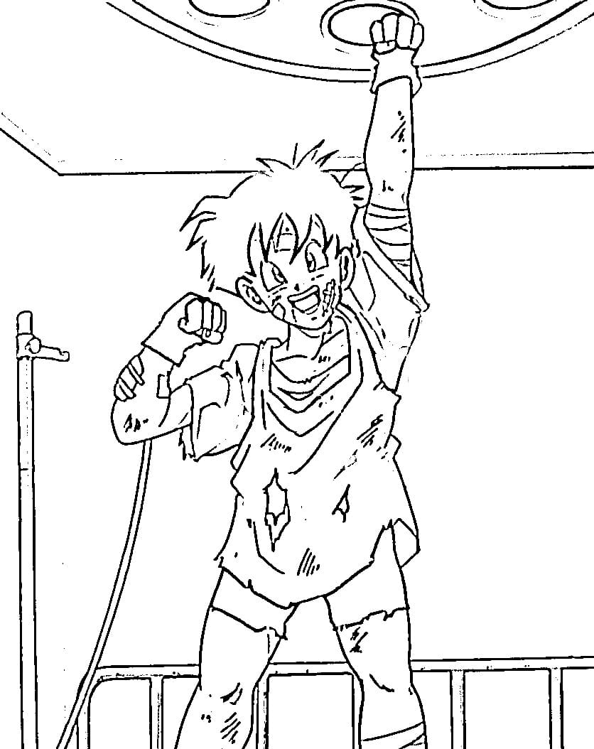 Coloriage Videl à l'hôpital