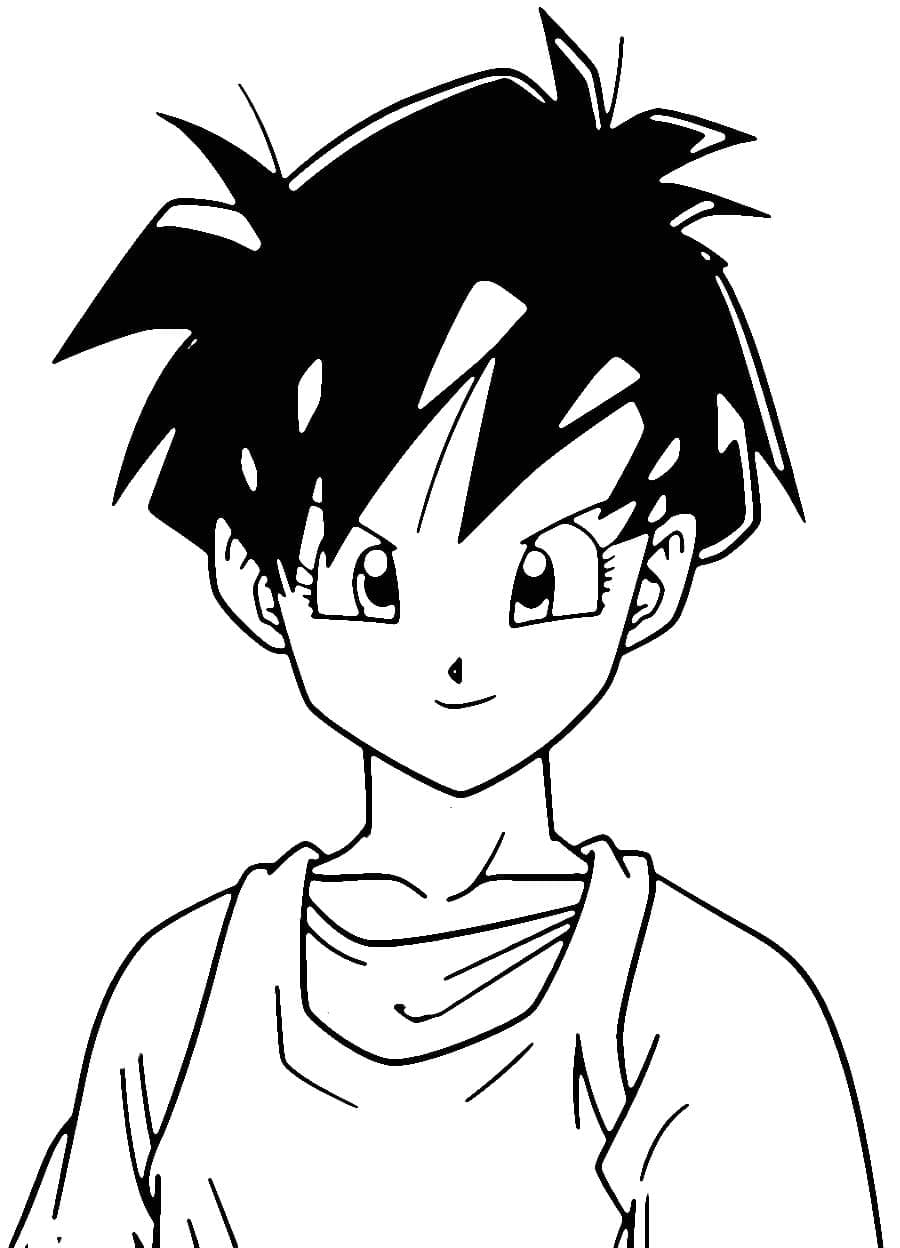 Coloriage Videl dans Anime Dragon Ball Z