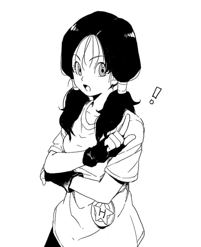 Coloriage Videl dans Dragon Ball Z
