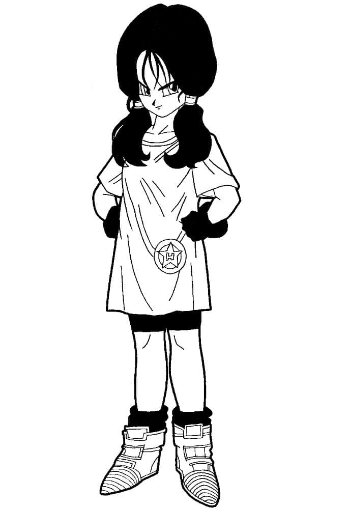 Coloriage Videl de Anime Dragon Ball Z
