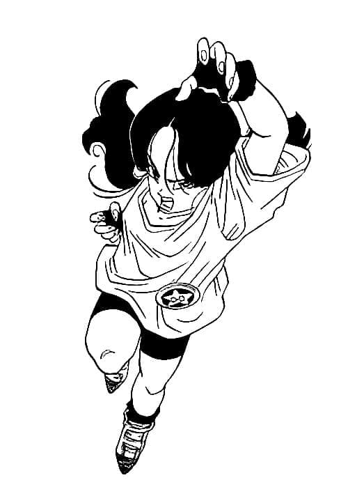 Coloriage Videl de Dragon Ball Z
