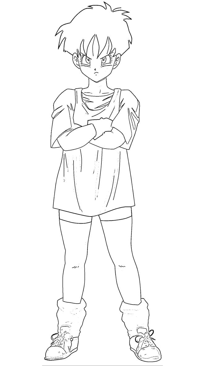Coloriage Videl debout