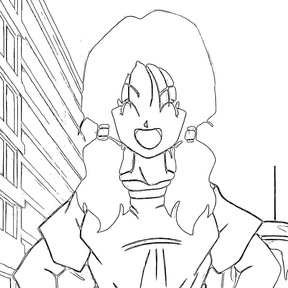 Coloriage Videl souriant