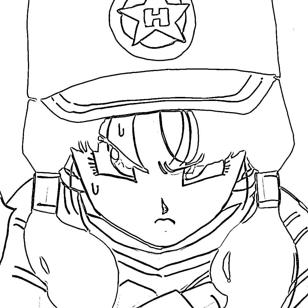 Coloriage Videl très en colère
