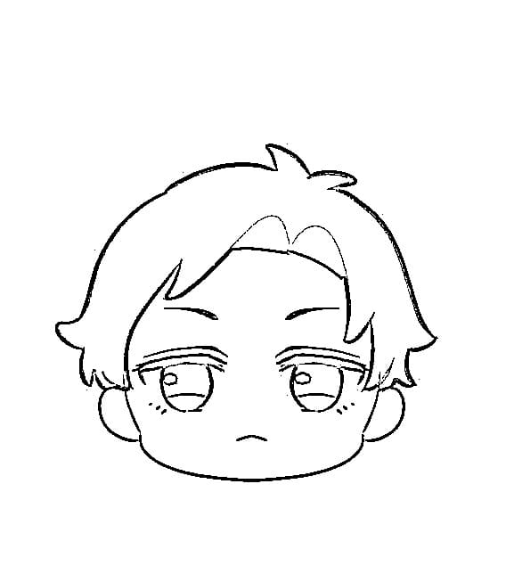 Coloriage Visage Chibi Damian Desmond