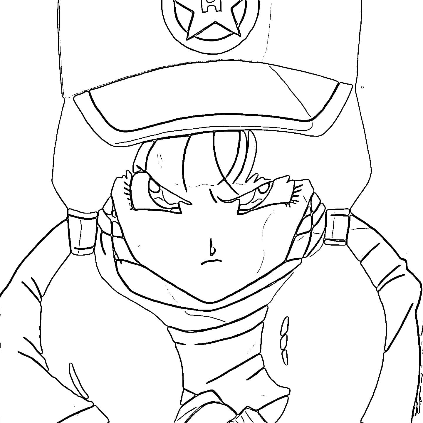 Coloriage Visage de Videl