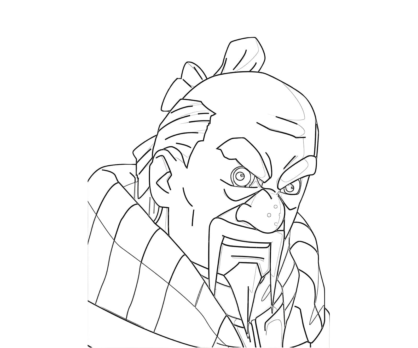 Coloriage Visage d'Ônoki Coloriage Visage d'Ônoki