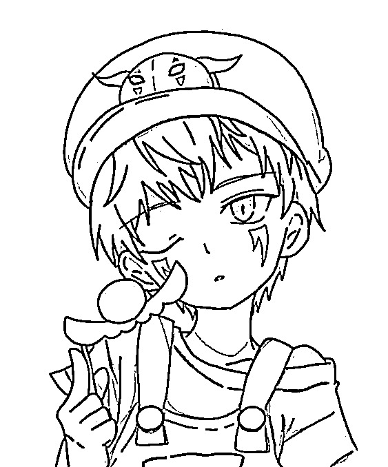 Coloriage Yona : Princesse de l'aube très mignon Coloriage Yona : Princesse de l'aube très mignon