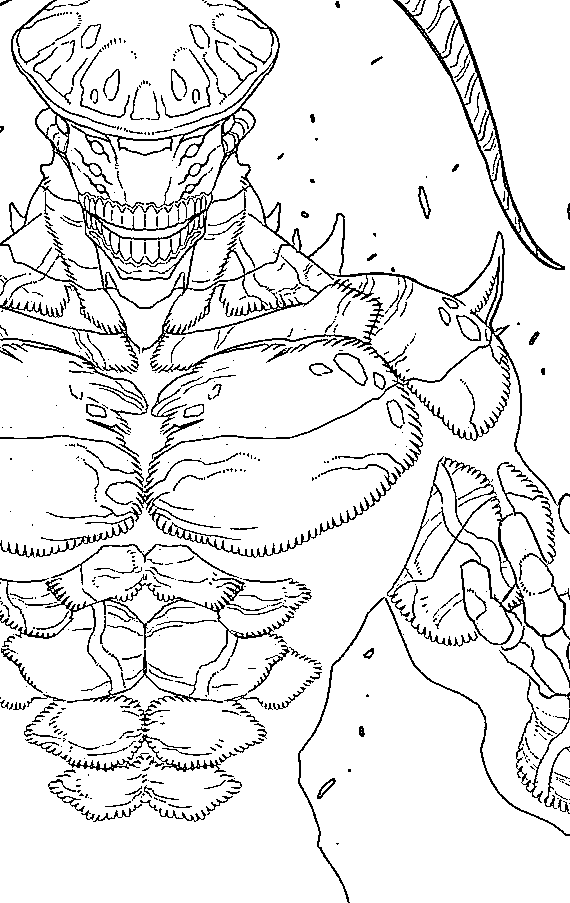 Coloriage Kaiju No 9 de Kaiju No 8