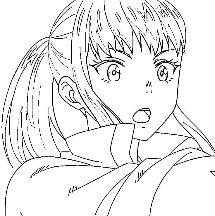 Coloriage Maki Oze Anime Fire Force