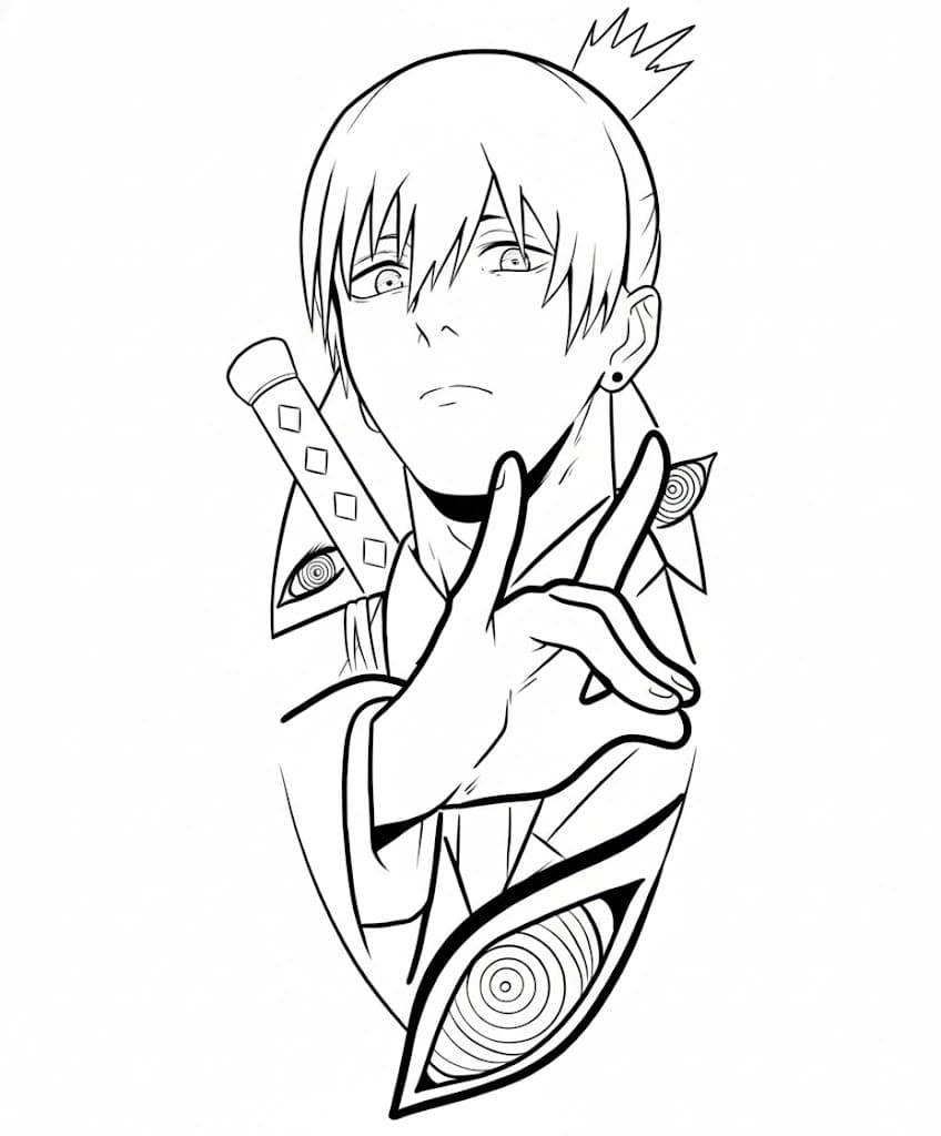 Coloriage Aki Hayakawa affronter