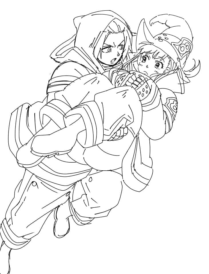 Coloriage Arthur Boyle amour Maki Oze