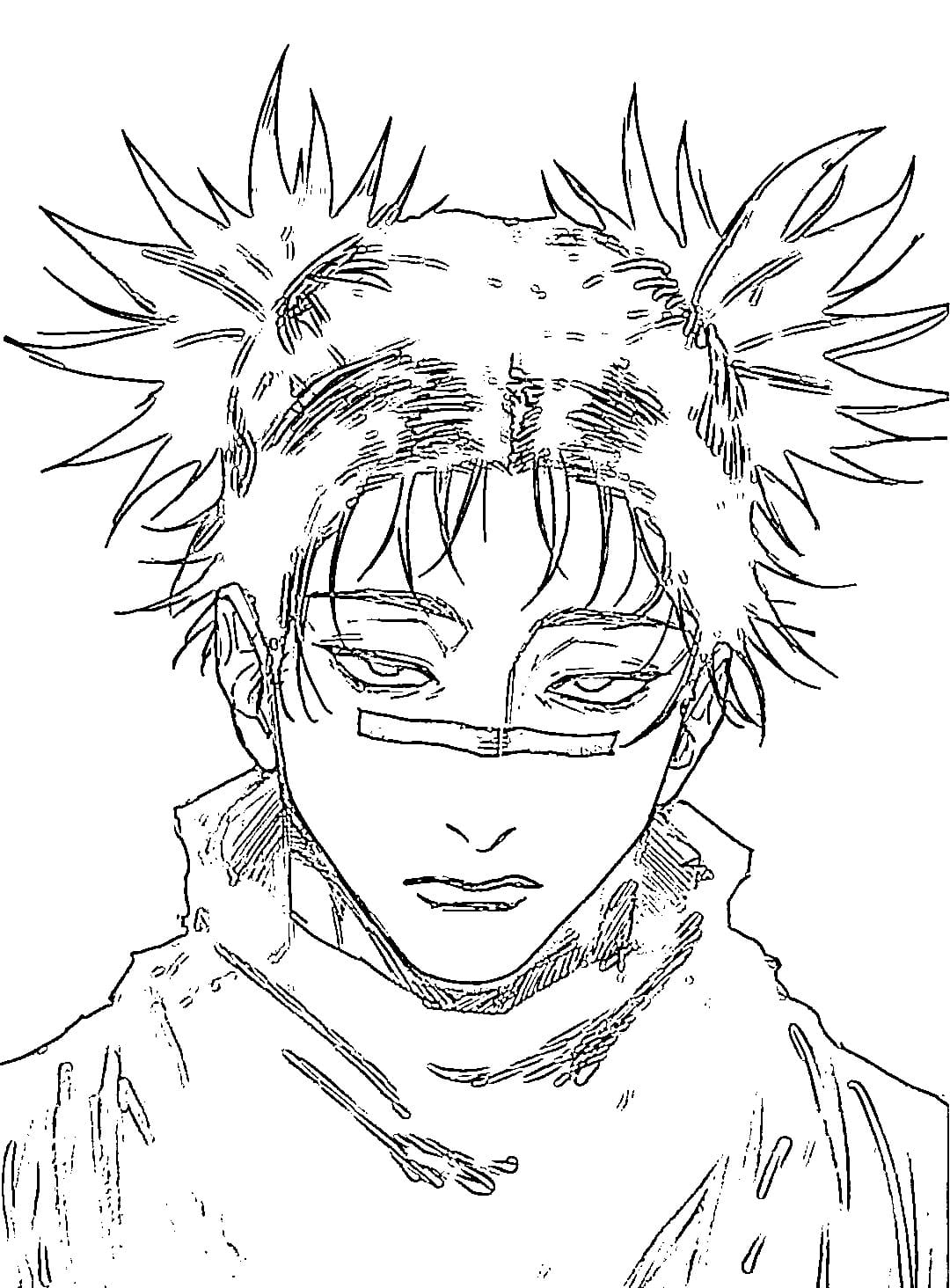 Coloriage Choso affronter